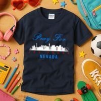 Pray For Las Vegas Nevada Kids T-Shirt thumb 3