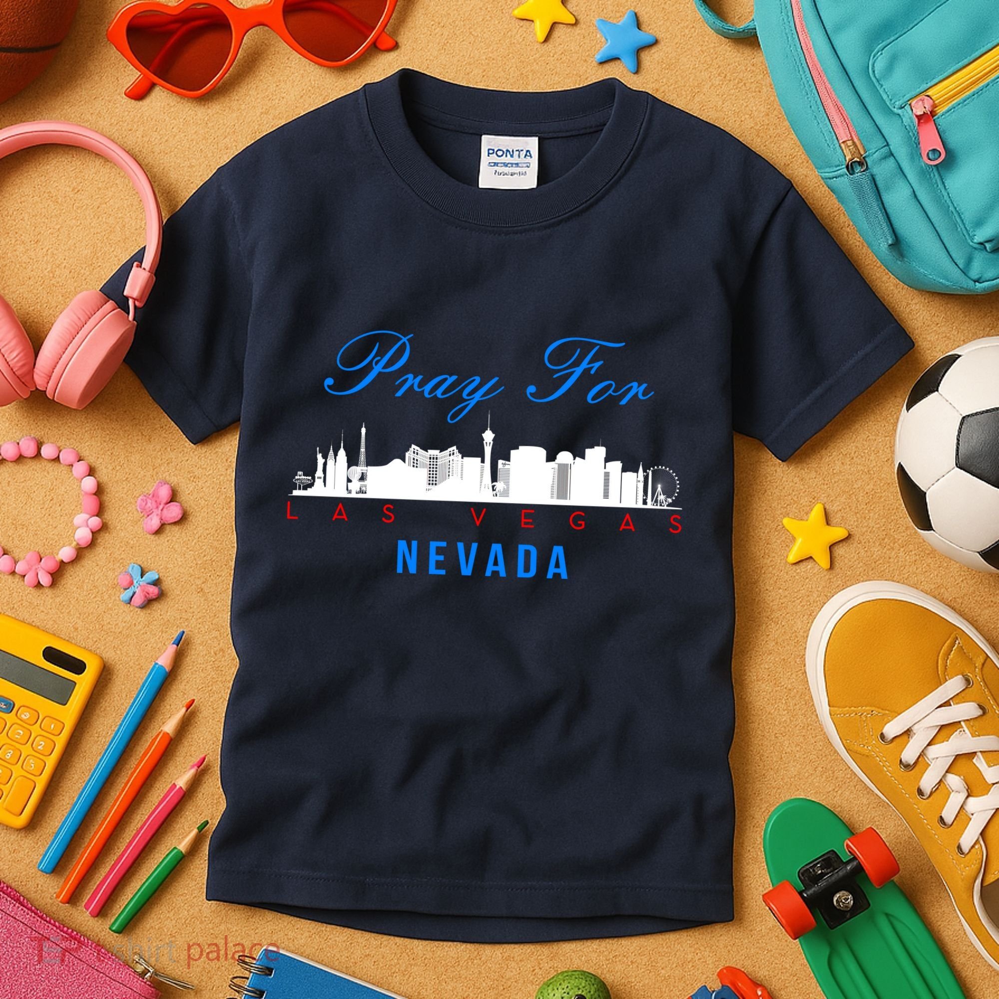 Pray For Las Vegas Nevada Kids T-Shirt