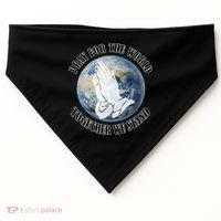 Pray For The World Together We Stand USA-Made Doggie Bandana thumb 0