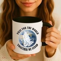 Pray For The World Together We Stand Coffee Mug thumb 3