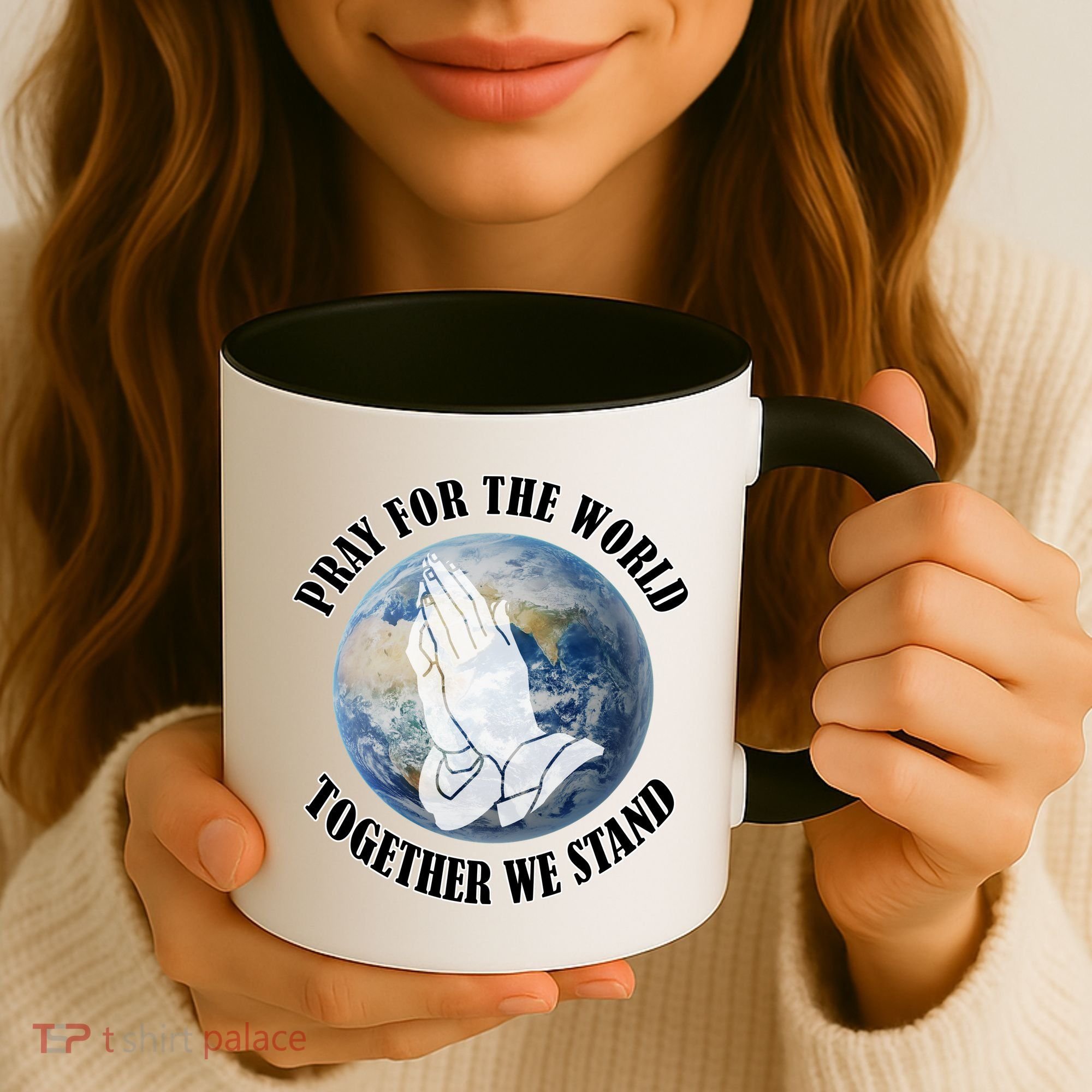 Pray For The World Together We Stand Coffee Mug
