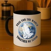 Pray For The World Together We Stand Coffee Mug thumb 4