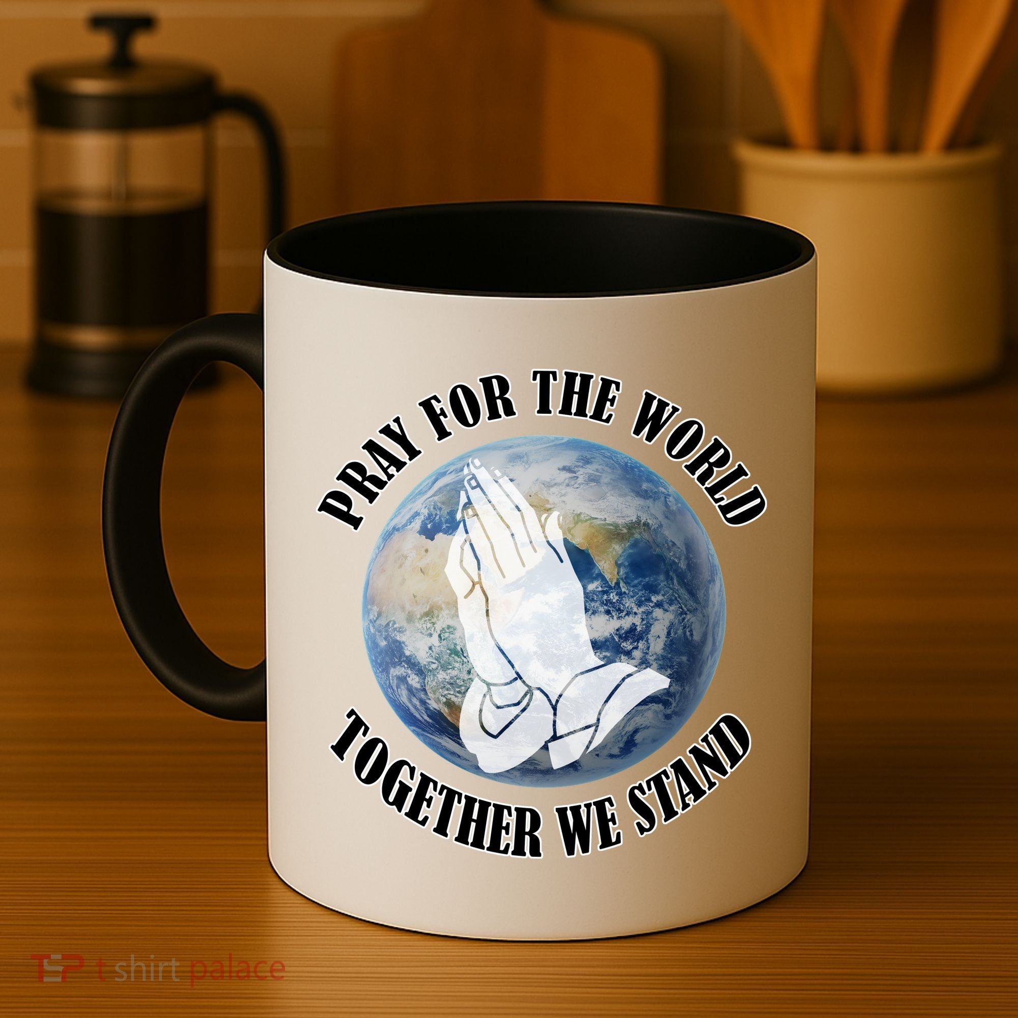 Pray For The World Together We Stand Coffee Mug