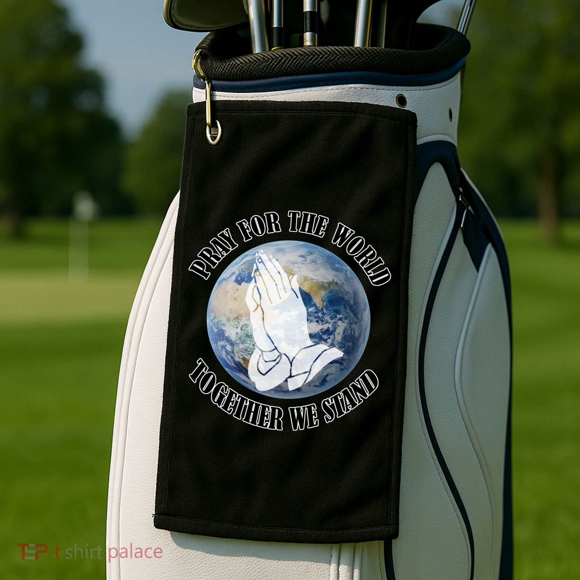 Pray For The World Together We Stand Golf Towel