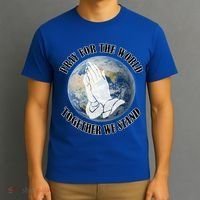 Pray For The World Together We Stand T-Shirt thumb 3