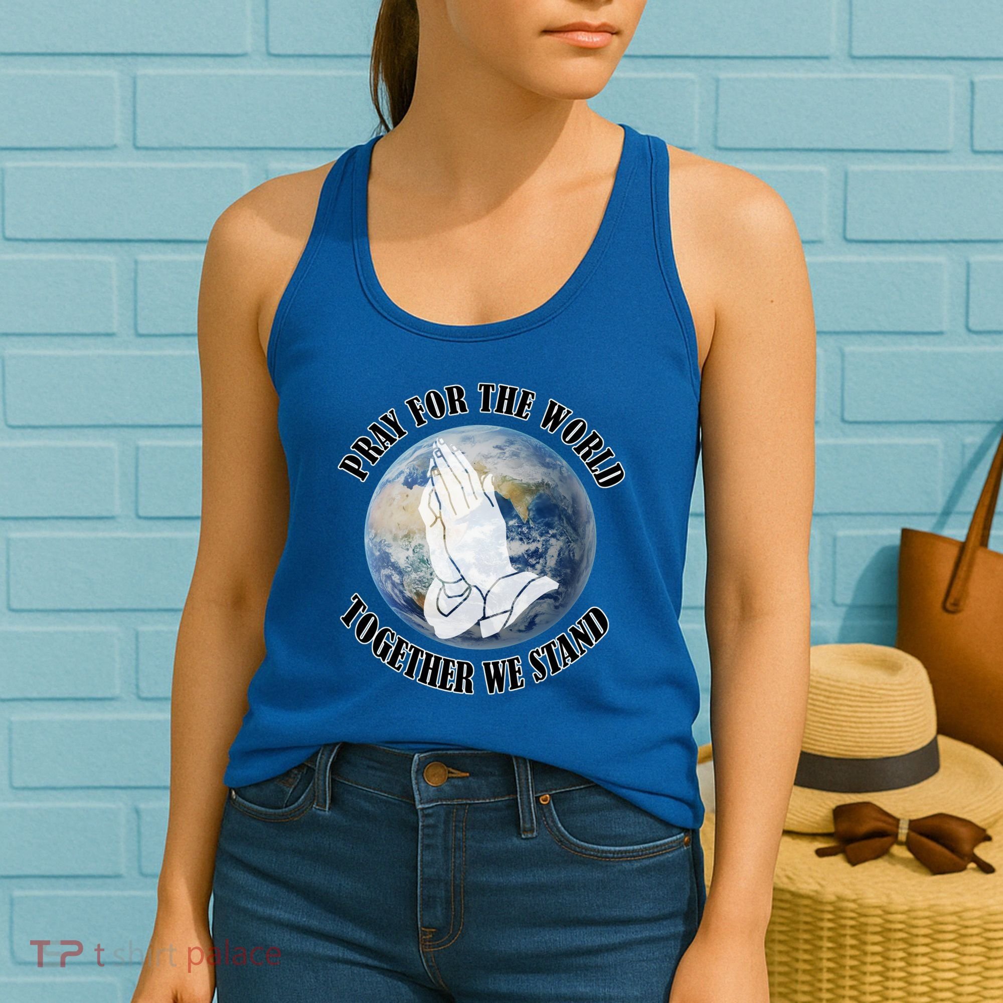 Pray For The World Together We Stand Women's Tank Top