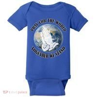 Pray For The World Together We Stand Baby Bodysuit thumb 0