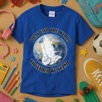Pray For The World Together We Stand Kids T-Shirt thumb 3