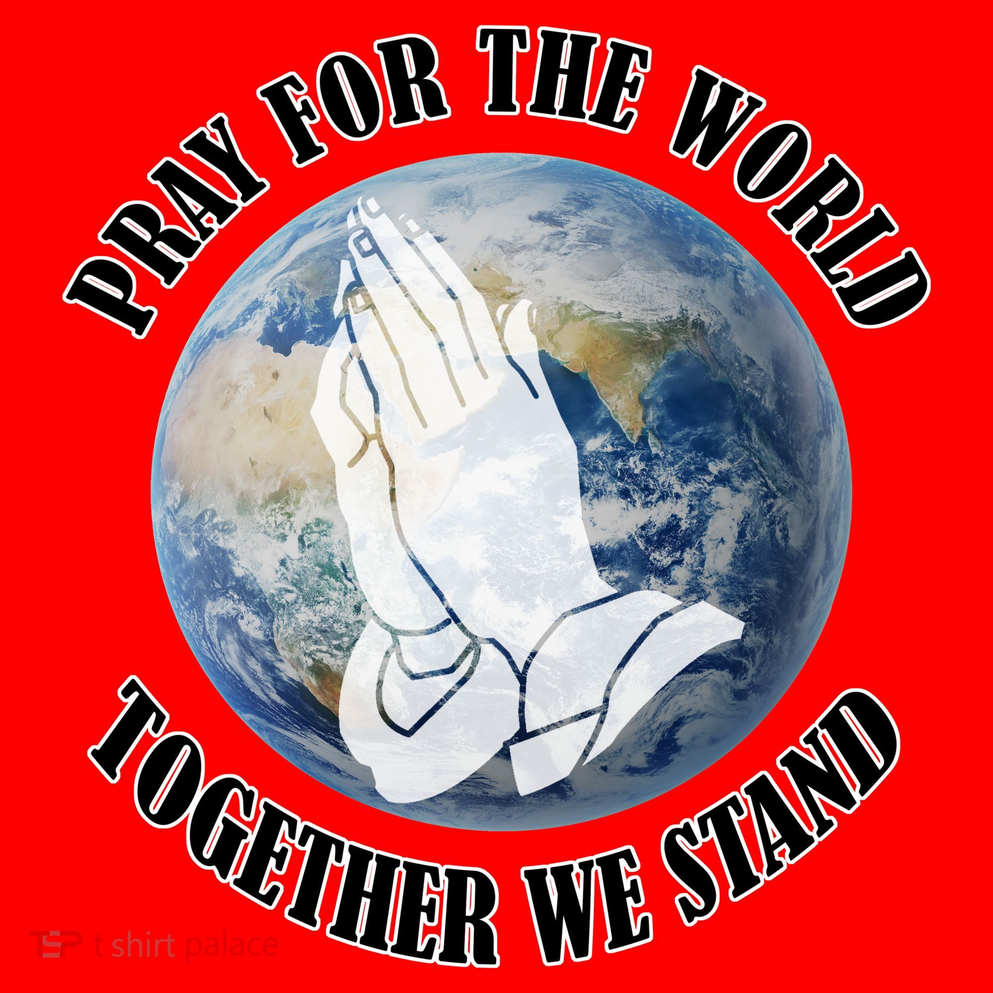 Pray For The World Together We Stand Santa Hat