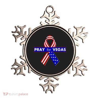 Pray For Vegas USA Flag Ribbon Ornament