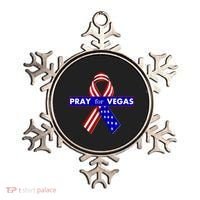 Pray For Vegas USA Flag Ribbon Ornament thumb 0
