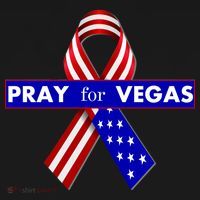 Pray For Vegas USA Flag Ribbon Ornament thumb 1