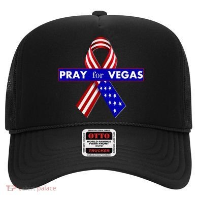Pray For Vegas USA Flag Ribbon Hat