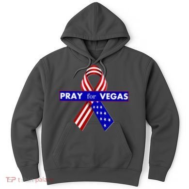 Pray For Vegas USA Flag Ribbon Hoodie