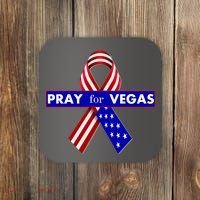 Pray For Vegas USA Flag Ribbon Coaster thumb 0