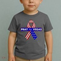 Pray For Vegas USA Flag Ribbon Toddler T-Shirt thumb 2