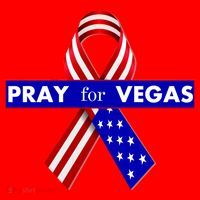 Pray For Vegas USA Flag Ribbon Santa Hat thumb 1