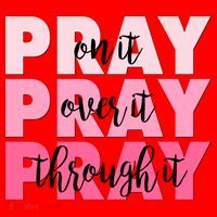 Pray On It Over It Through It Santa Hat thumb 1