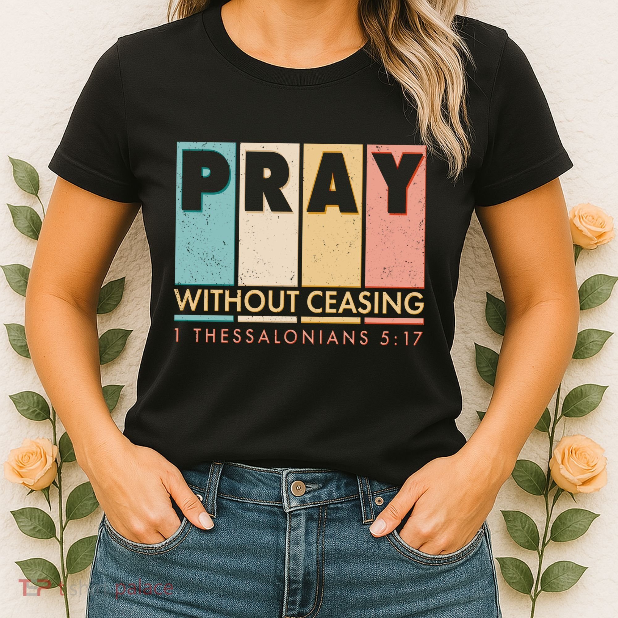 Pray Witout Ceasing 1 Thessalonians 5:17 Women's T-Shirt