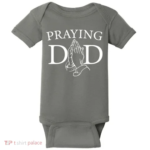 Praying Dad Baby Bodysuit in the selected color