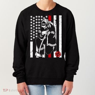 Praying Firefighter Thin Red Line Women's Sweatshirt