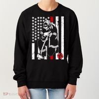 Praying Firefighter Thin Red Line Women's Sweatshirt thumb 0