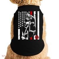 Praying Firefighter Thin Red Line Doggie Tank thumb 0