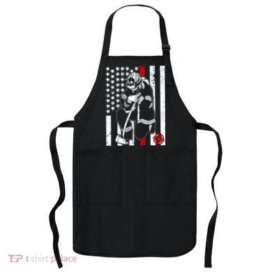 Praying Firefighter Thin Red Line Apron