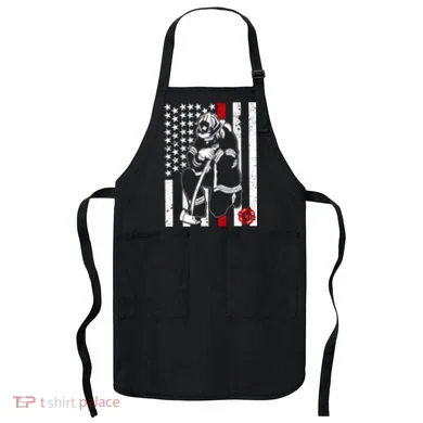Praying Firefighter Thin Red Line Apron