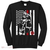 Praying Firefighter Thin Red Line Sweatshirt thumb 0