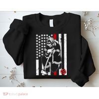 Praying Firefighter Thin Red Line Sweatshirt thumb 2