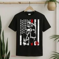 Praying Firefighter Thin Red Line T-Shirt thumb 2