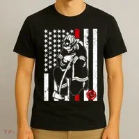 Praying Firefighter Thin Red Line T-Shirt thumb 3