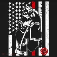 Praying Firefighter Thin Red Line T-Shirt thumb 7