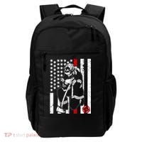 Praying Firefighter Thin Red Line Backpack thumb 0