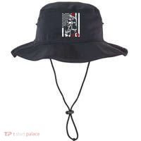Praying Firefighter Thin Red Line Bucket Hat thumb 0