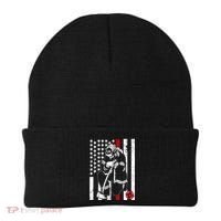 Praying Firefighter Thin Red Line Beanie thumb 0