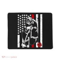 Praying Firefighter Thin Red Line Mousepad thumb 0