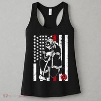 Praying Firefighter Thin Red Line Women's Tank Top thumb 3