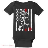 Praying Firefighter Thin Red Line Baby Bodysuit thumb 0