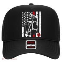 Praying Firefighter Thin Red Line Hat thumb 0
