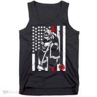 Praying Firefighter Thin Red Line Tank Top thumb 0