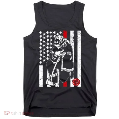 Praying Firefighter Thin Red Line Tank Top