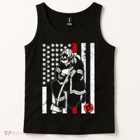 Praying Firefighter Thin Red Line Tank Top thumb 2