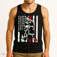 Praying Firefighter Thin Red Line Tank Top thumb 3