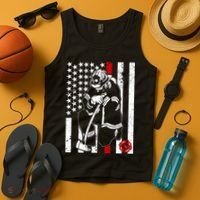 Praying Firefighter Thin Red Line Tank Top thumb 4