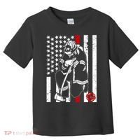 Praying Firefighter Thin Red Line Toddler T-Shirt thumb 0