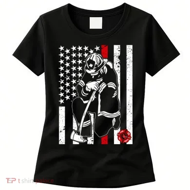 Praying Firefighter Thin Red Line Women's T-Shirt