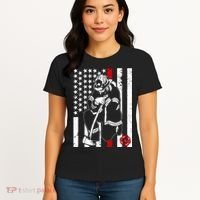 Praying Firefighter Thin Red Line Women's T-Shirt thumb 4