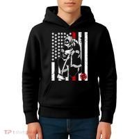 Praying Firefighter Thin Red Line Kids Hoodie thumb 4